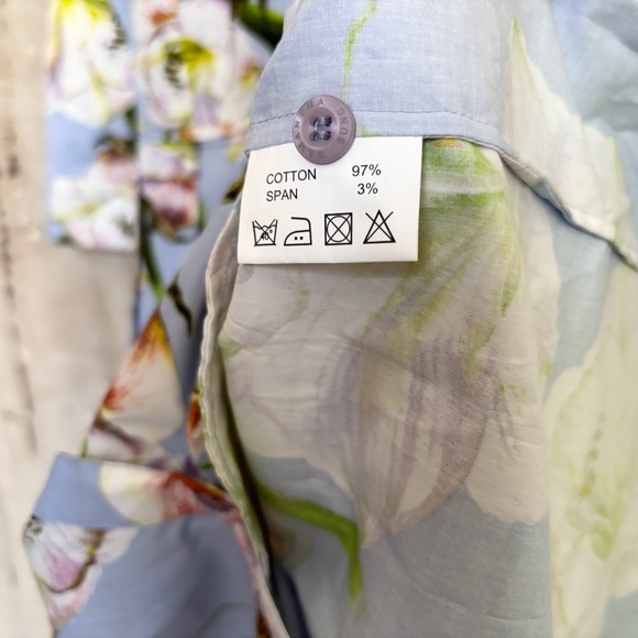 Samantha Sung Audrey Lily Print Stretch Cotton Dress - Picture 7 of 7